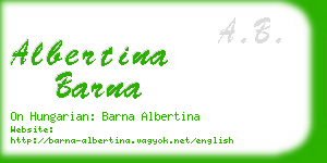 albertina barna business card